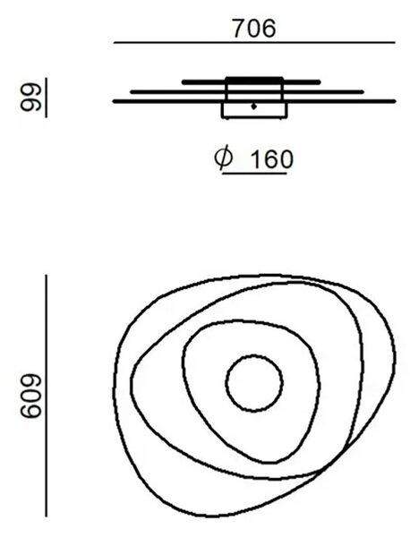 Plafoniera led linea light joint ca095dwhwdi 3000k 2221lm polimetilmetracrilato - Linea Light Group