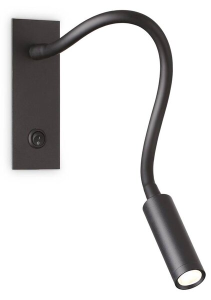 IDEAL LUX Ideal Lux Io lampada LED da incasso, nero, Soggiorno / Sala da pranzo, Metallo, Moderno, Faretto da incasso a parete