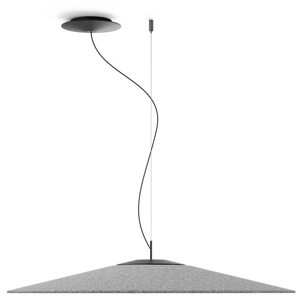 Luceplan Koinè LED a sospensione, Ø 86 cm, grigio