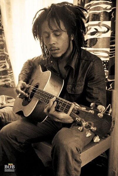 Posters, Stampe Bob Marley - sepia