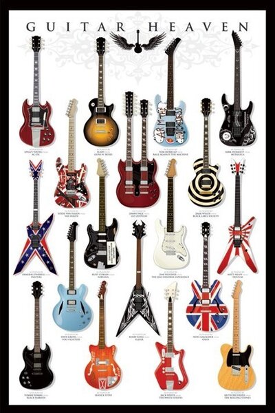 Posters, Stampe Guitar heaven, (61 x 91.5 cm)