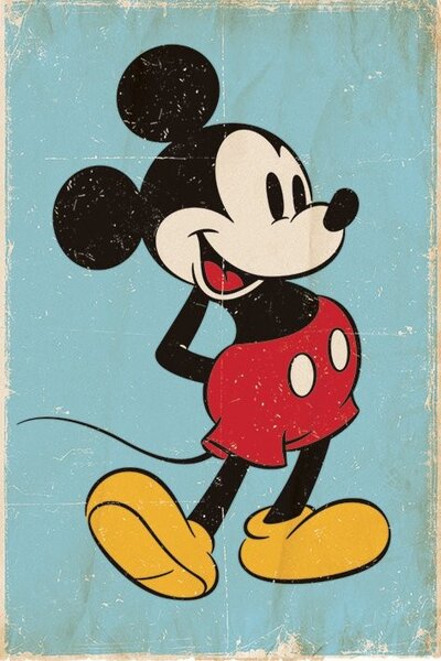 Posters, Stampe Topolino Mickey Mouse - Retro