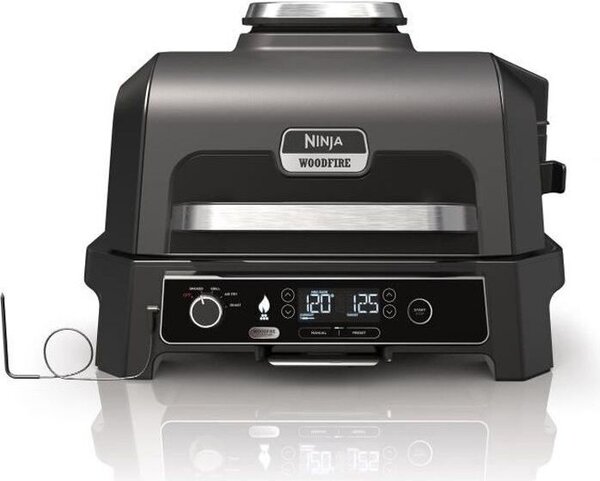 Griglia elettrica Ninja Woodfire Pro XL OG850EU, funzione affumicatura, 4 programmi di cottura, sonda termica integrata