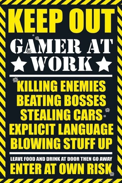 Posters, Stampe Gaming - keep out, (61 x 91.5 cm)