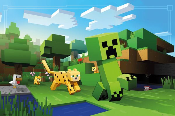 Posters, Stampe Minecraft - Ocelot Chase
