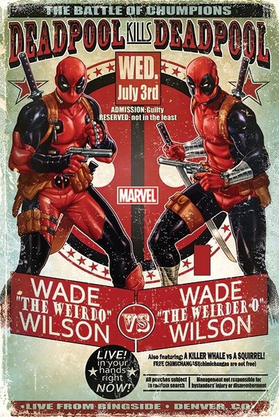 Posters, Stampe Deadpool - Wade vs Wade