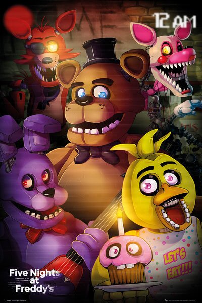 Posters, Stampe Five Nights At Freddys - 12 Am, (61 x 91.5 cm)