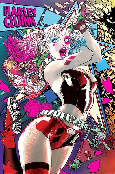 Posters, Stampe Batman - Harley Quinn Neon, (61 x 91.5 cm)