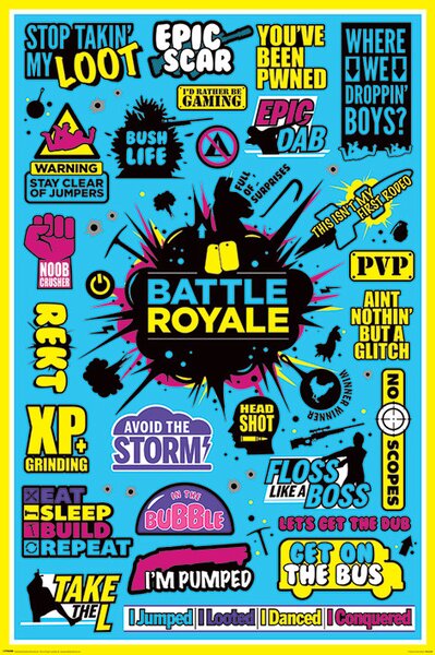Posters, Stampe Battle Royale - Infographic, (61 x 91.5 cm)