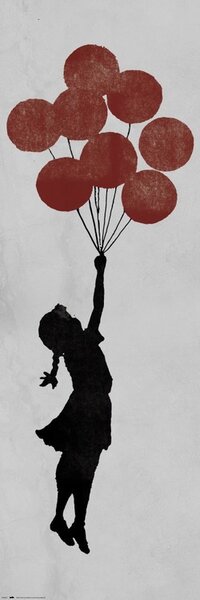 Posters, Stampe Banksy - Girl Floating, (53 x 158 cm)