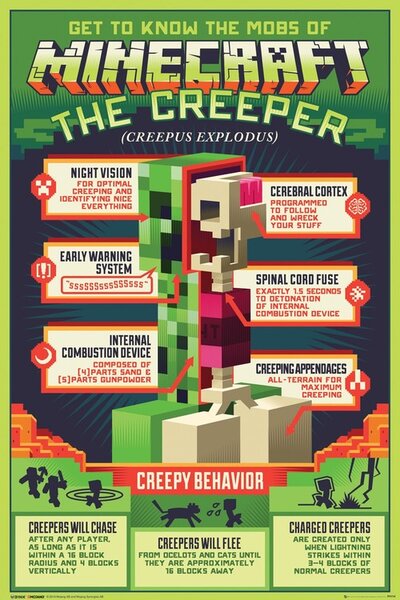 Posters, Stampe Minecraft - Creepy Behaviour
