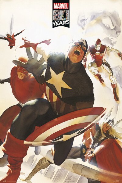 Posters, Stampe Marvel - 80 Years Avengers, (61 x 91.5 cm)