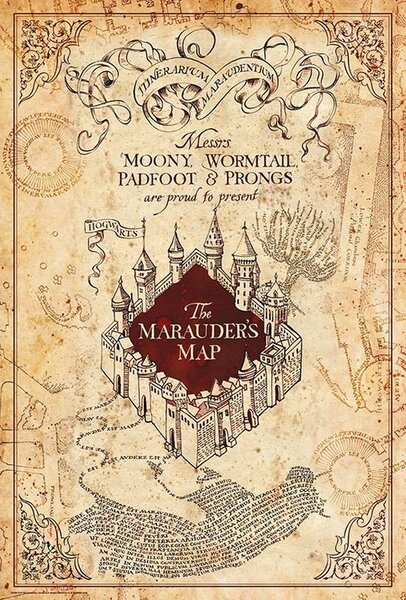 Posters, Stampe Harry Potter - Mappa del Malandrino, (61 x 91.5 cm)