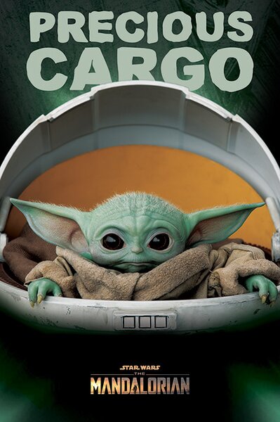 Posters, Stampe Star Wars The Mandalorian - Precious Cargo Baby Yoda