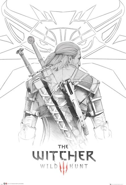 Posters, Stampe The Witcher - Geralt Sketch