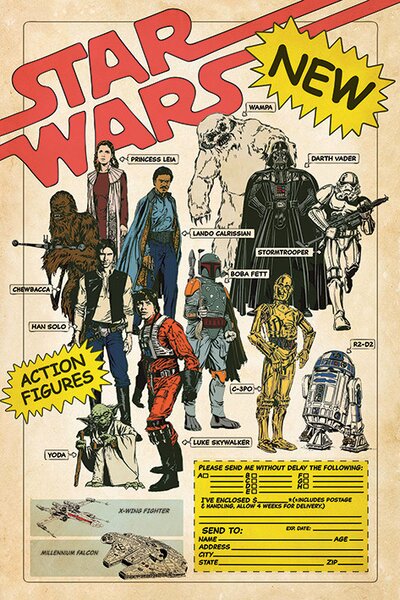 Posters, Stampe Star Wars - Action Figures, (61 x 91.5 cm)