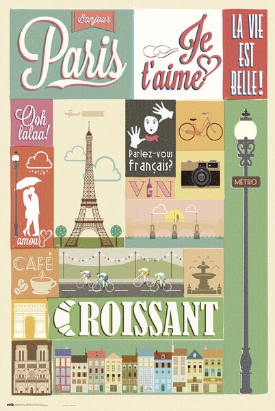 Posters, Stampe Paris - Collage