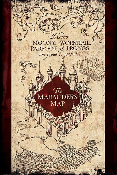 Posters, Stampe Harry Potter - The Marauders Map, (61 x 91.5 cm)