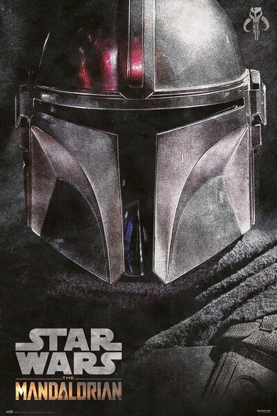 Posters, Stampe Star Wars The Mandalorian - Helmet, (61 x 91.5 cm)