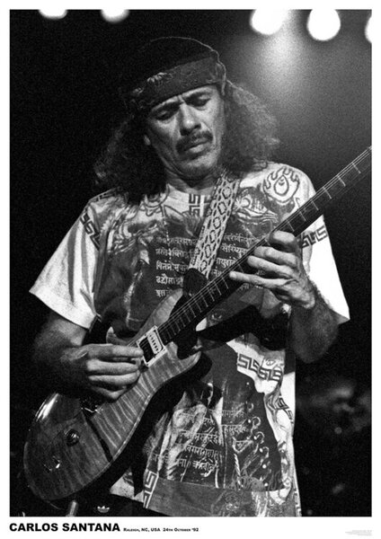 Poster Carlos Santana - Guitar, (59.4 x 84.1 cm)