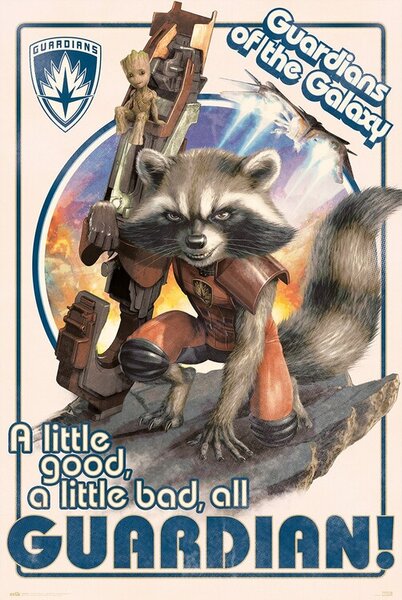 Posters, Stampe Guardians of the Galaxy - Rocket and Baby Groot