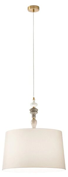 Lampadario classico perenz abaco 8510 mc e27 led metallo ceramica paralume tessuto - Perenz