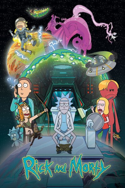 Posters, Stampe Rick and Morty - Toilet Adventure, (61 x 91.5 cm)