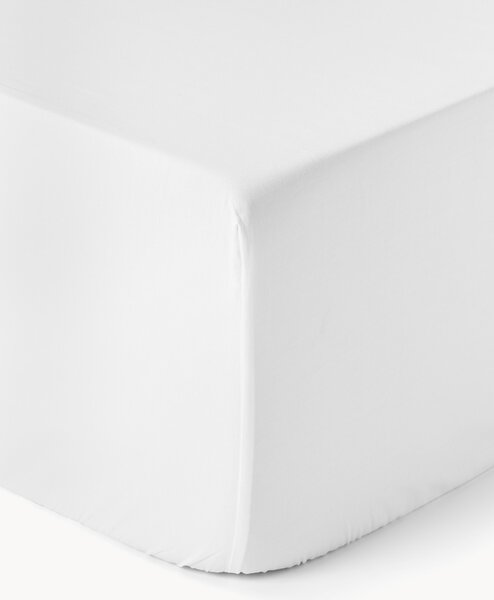 Lenzuolo con angoli boxspring in cotone percalle Elsie