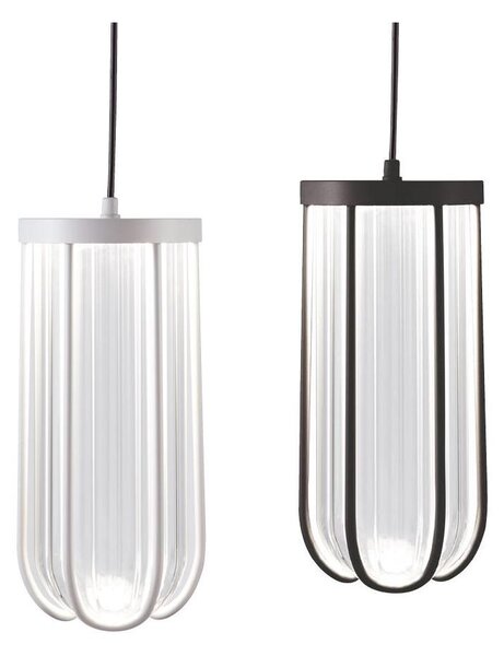 GOCCIA SOSPENSIONE DA ESTERNO IP54 IN ALLUMINIO BIANCO O NERO LED 12W LUCE 3000K E 4000K DI SOVIL
