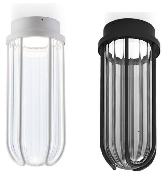 GOCCIA PLAFONIERA DA ESTERNO IP54 IN ALLUMINIO BIANCO O NERO LED 12W LUCE 3000K E 4000K DI SOVIL