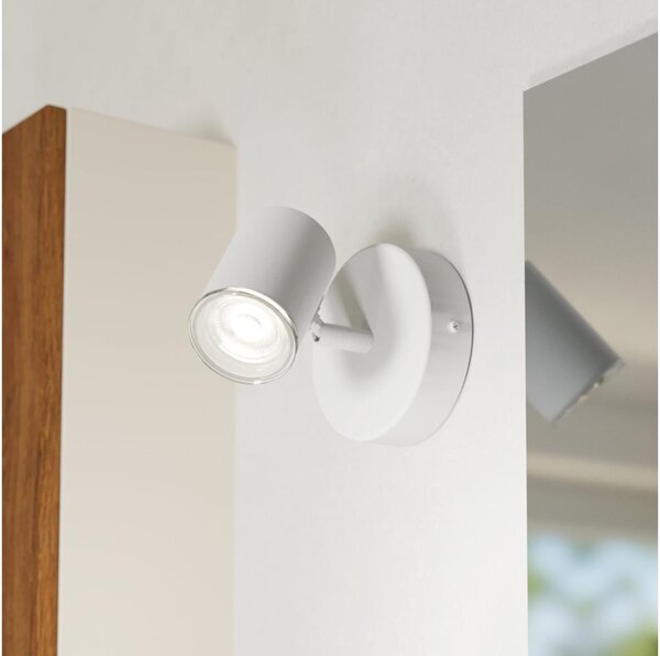 Eglo 901961 - Faretto da parete per bagno CONSUMA 1xGU10/5W/230V IP44 bianco