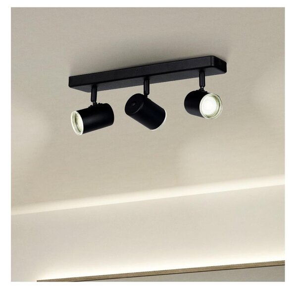 Eglo 901966 - Faretto da bagno CONSUMA 3xGU10/5W/230V IP44 nero