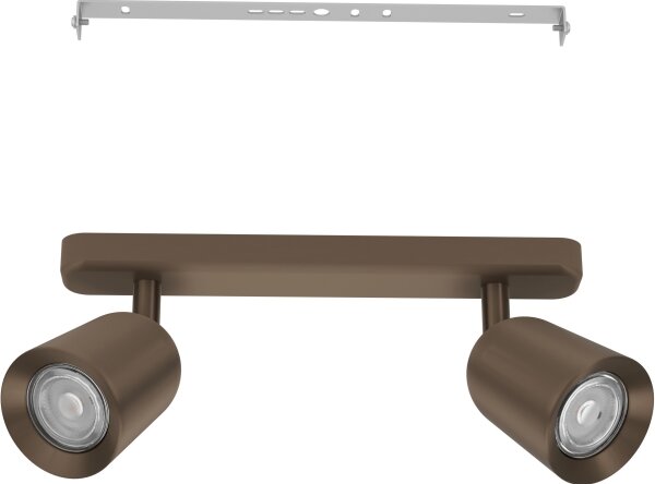 Eglo 901949 - Faretto CAMALDOLI 2xGU10/10W/230V bronzo