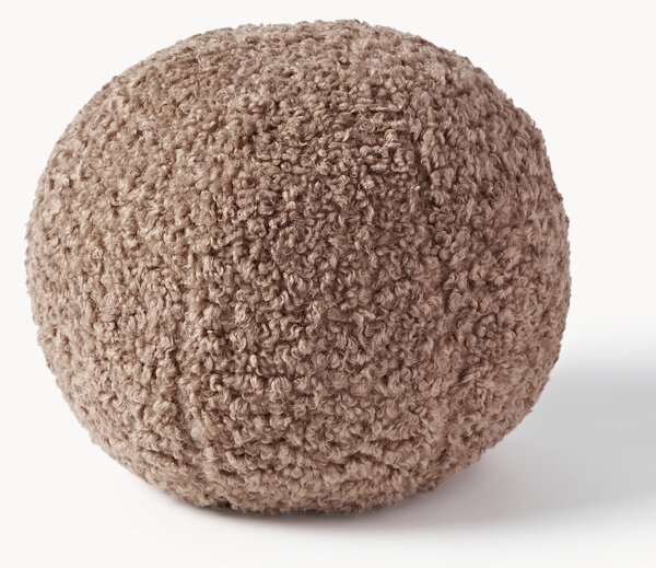 Cuscino decorativo rotondo in teddy Dotty