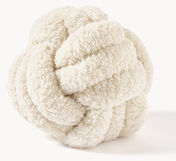 Cuscino annodato in tessuto teddy Dotty