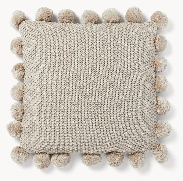 Copricuscino a maglia con pompon Molly