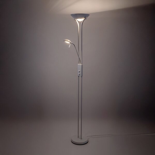 Brilagi - Lampada da terra dimmerabile SCARLETT 1xR7s/230W/230V + 1xG9/40W bianca