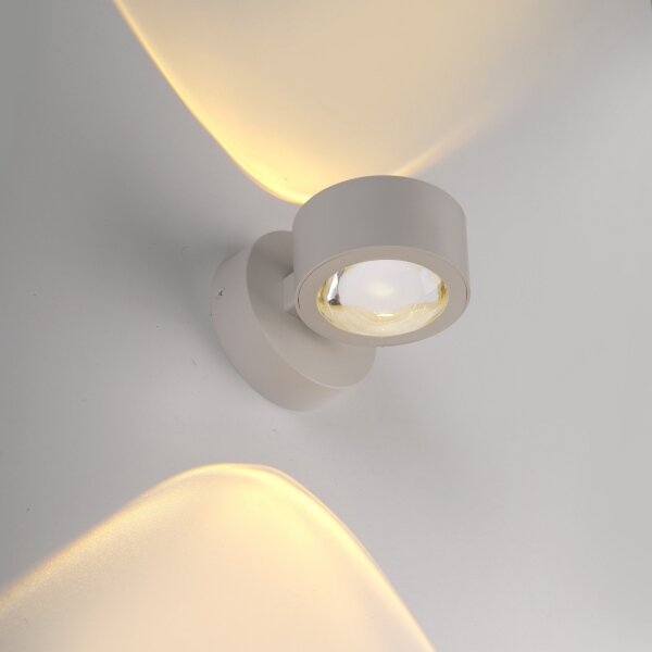 Schöner Wohnen 19331-39 - Lampada da parete LED CHIA 2xLED/2W/230V grigio