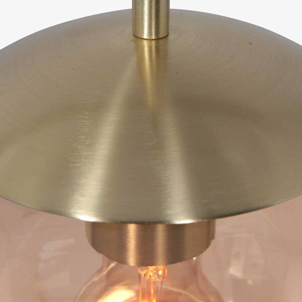Steinhauer Lampada a sospensione in vetro Bollique, dimmerabile, Ottone / Oro, Soggiorno / Sala da pranzo, Metallo, Lampada a sospensione