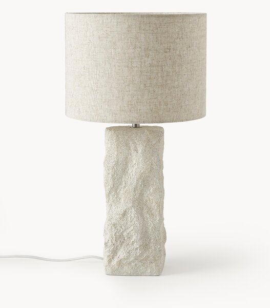 Lampada da tavolo grande con base in cemento Kiri