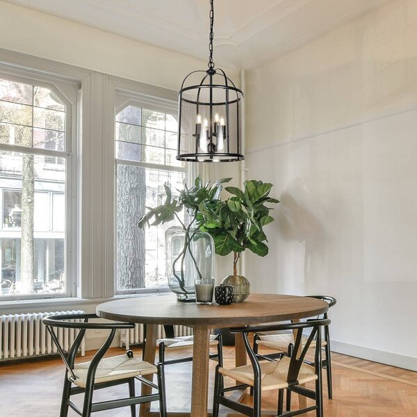 Steinhauer Lampada a sospensione Pimpernel, dimmerabile, Nero, Corridoio, Metallo, Antico, Lampada a sospensione