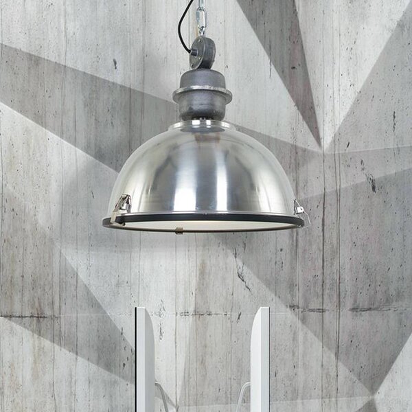 Steinhauer Lampada a sospensione Bikkel, dimmerabile, Alluminio / Grigio / Zincato, Cucina, Metallo, Industriale, Lampada a sospensione