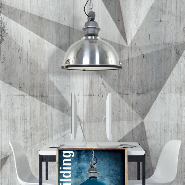 Steinhauer Lampada a sospensione Bikkel, dimmerabile, Alluminio / Grigio / Zincato, Cucina, Metallo, Industriale, Lampada a sospensione