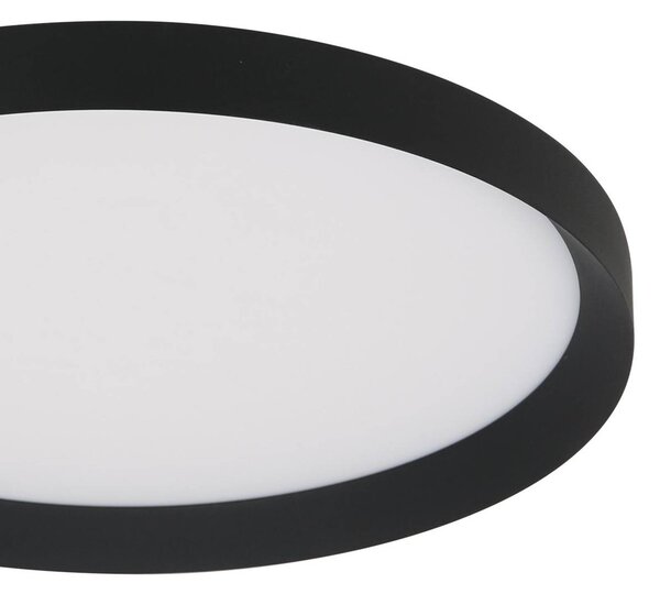 Steinhauer Plafoniera Flady LED, nera, Ø 50 cm, diretta/indiretta