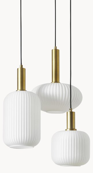 Lampada a sospensione cluster in vetro opalino Candela