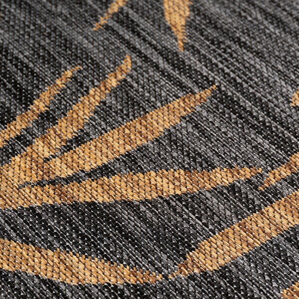 Tappeto da interno/esterno rotondo nero/marrone ø 80 cm Mira 1451 – Ayyildiz Carpets