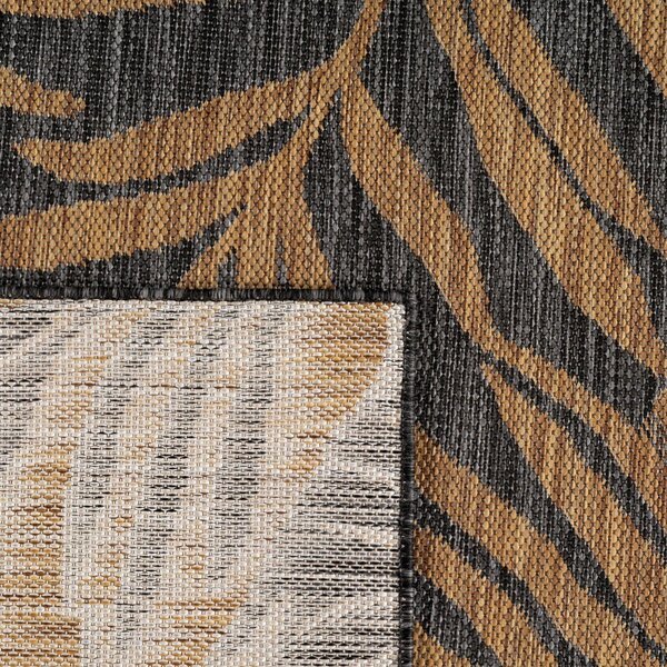 Tappeto da interno/esterno rotondo nero/marrone ø 80 cm Mira 1451 – Ayyildiz Carpets