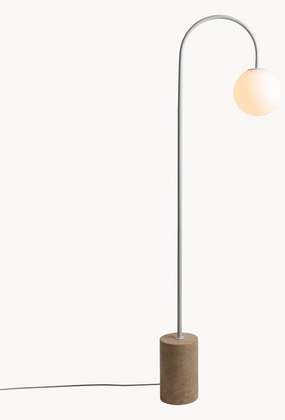 Lampada da terra in travertino Tivoli