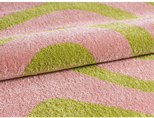 Tappeto verde/rosa 160x230 cm Aurora – ESTE