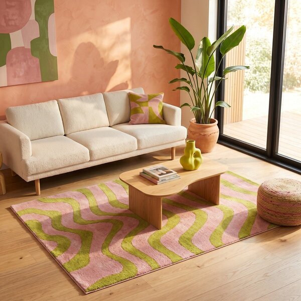 Tappeto verde/rosa 160x230 cm Aurora – ESTE